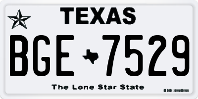 TX license plate BGE7529