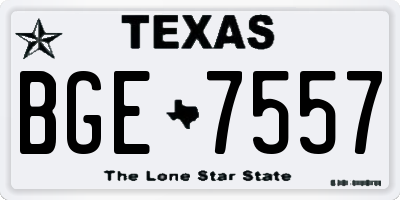 TX license plate BGE7557