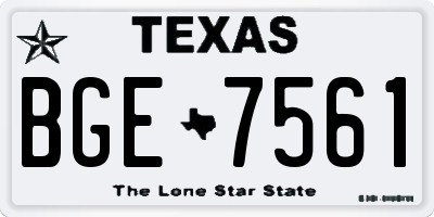 TX license plate BGE7561