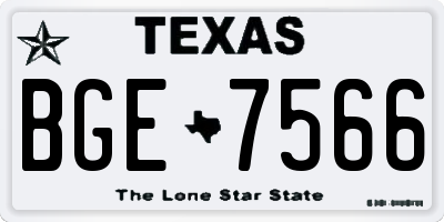 TX license plate BGE7566