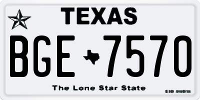 TX license plate BGE7570