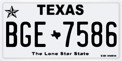 TX license plate BGE7586