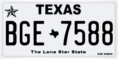 TX license plate BGE7588