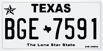 TX license plate BGE7591