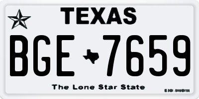 TX license plate BGE7659