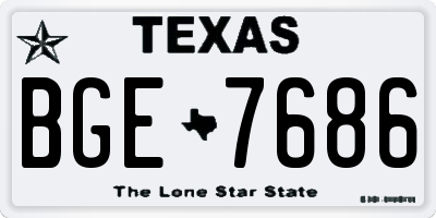 TX license plate BGE7686