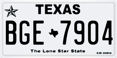 TX license plate BGE7904