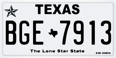 TX license plate BGE7913
