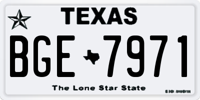TX license plate BGE7971