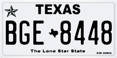 TX license plate BGE8448
