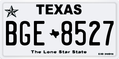 TX license plate BGE8527
