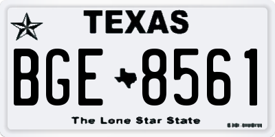 TX license plate BGE8561