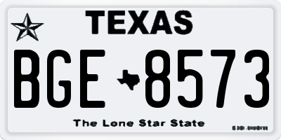 TX license plate BGE8573