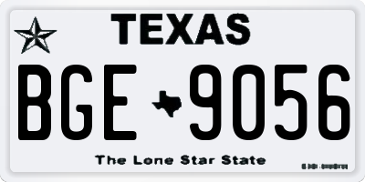 TX license plate BGE9056