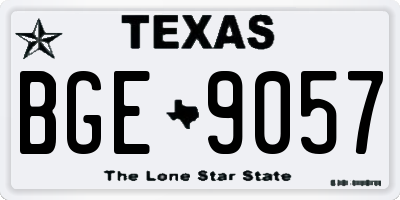 TX license plate BGE9057