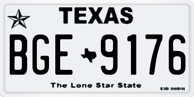 TX license plate BGE9176