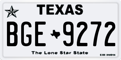 TX license plate BGE9272