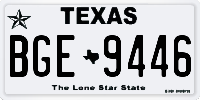 TX license plate BGE9446