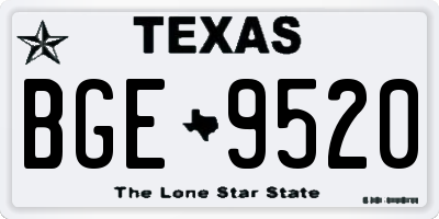 TX license plate BGE9520