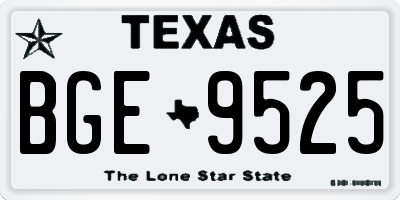 TX license plate BGE9525