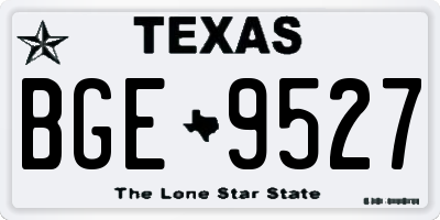 TX license plate BGE9527
