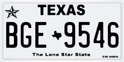 TX license plate BGE9546