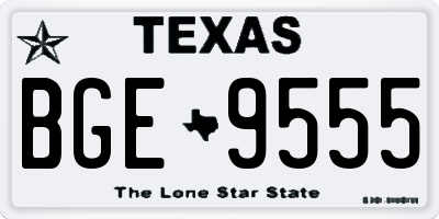 TX license plate BGE9555