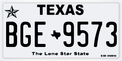 TX license plate BGE9573