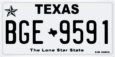 TX license plate BGE9591