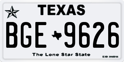 TX license plate BGE9626