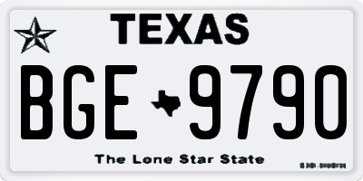 TX license plate BGE9790