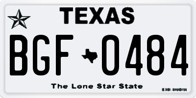 TX license plate BGF0484