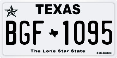 TX license plate BGF1095