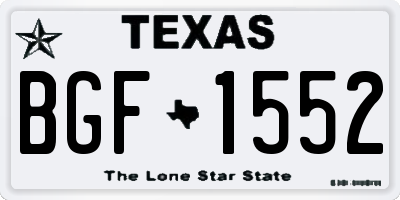 TX license plate BGF1552