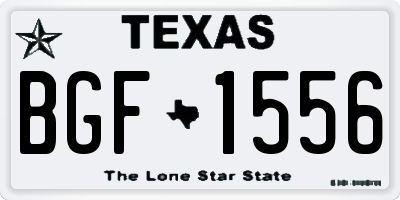 TX license plate BGF1556