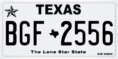 TX license plate BGF2556