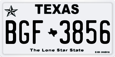 TX license plate BGF3856