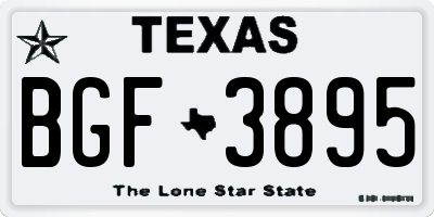 TX license plate BGF3895