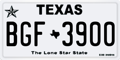 TX license plate BGF3900