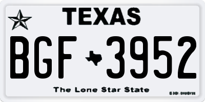 TX license plate BGF3952