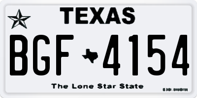 TX license plate BGF4154