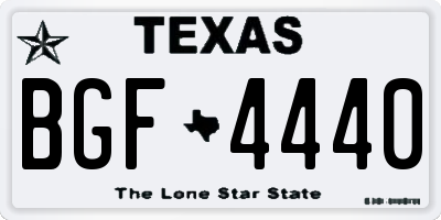 TX license plate BGF4440