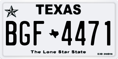 TX license plate BGF4471