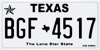 TX license plate BGF4517