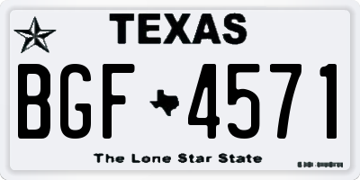 TX license plate BGF4571