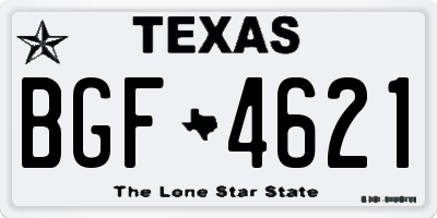 TX license plate BGF4621