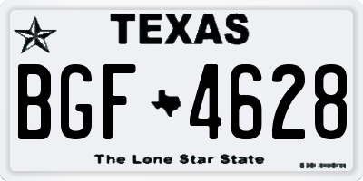 TX license plate BGF4628