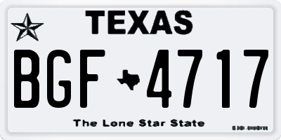 TX license plate BGF4717