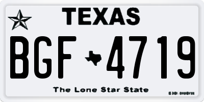 TX license plate BGF4719