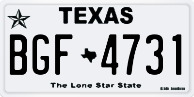 TX license plate BGF4731